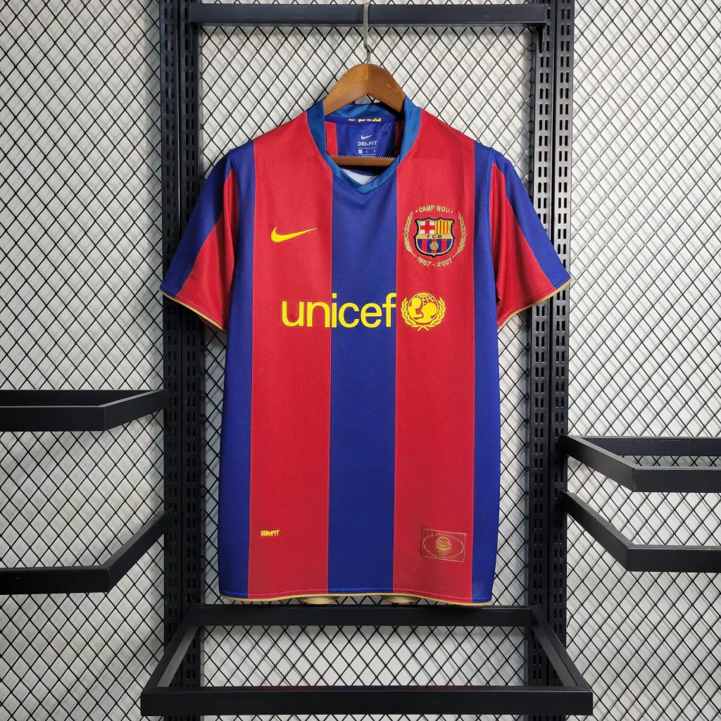 Camiseta Barcelona I 07/08 Hombre (Retro)