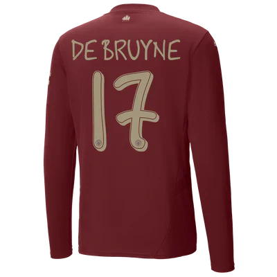 #17 De Bruyne Manchester City Tercera Camiseta 2024/2025 Long Sleeve