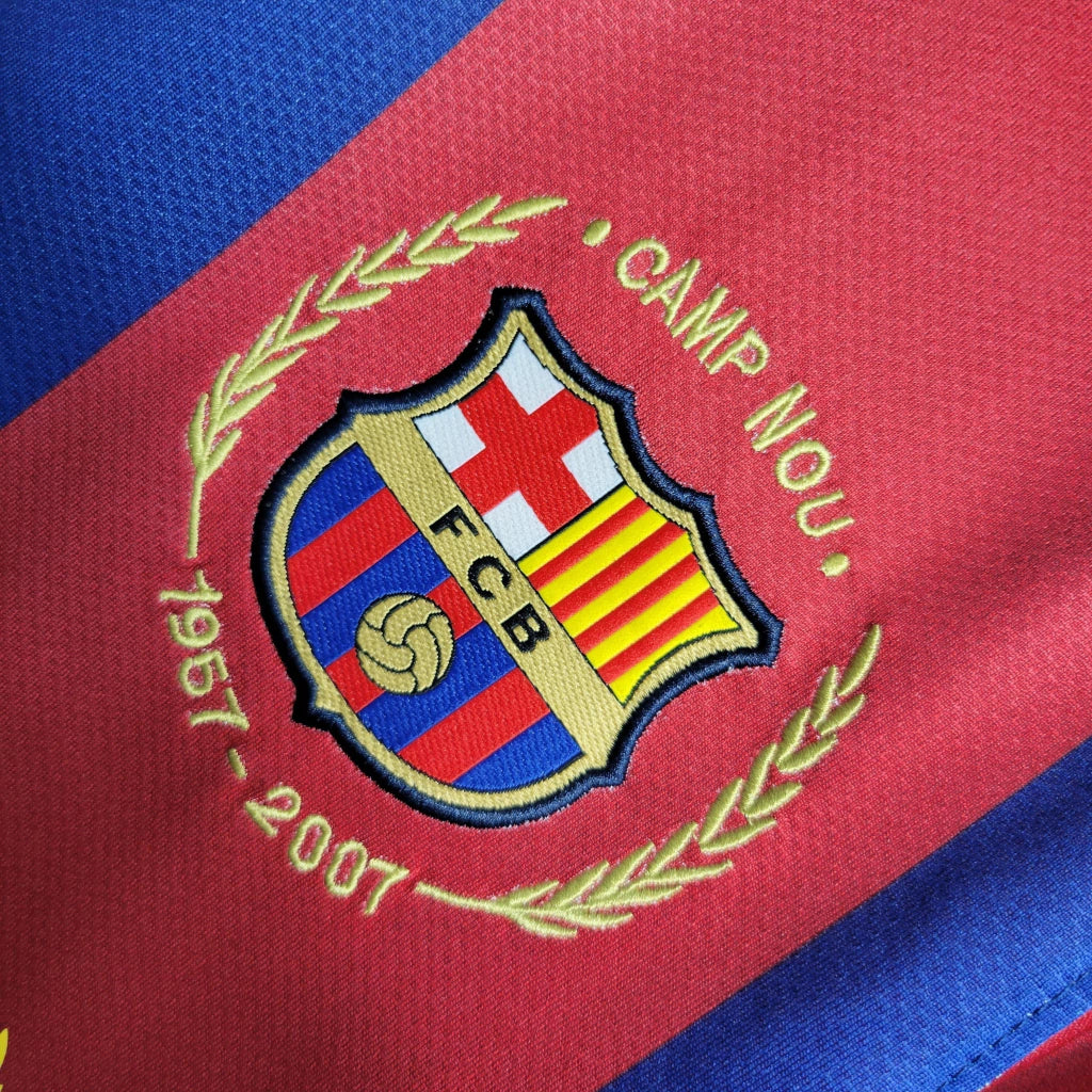 Camiseta Barcelona I 07/08 Hombre (Retro)