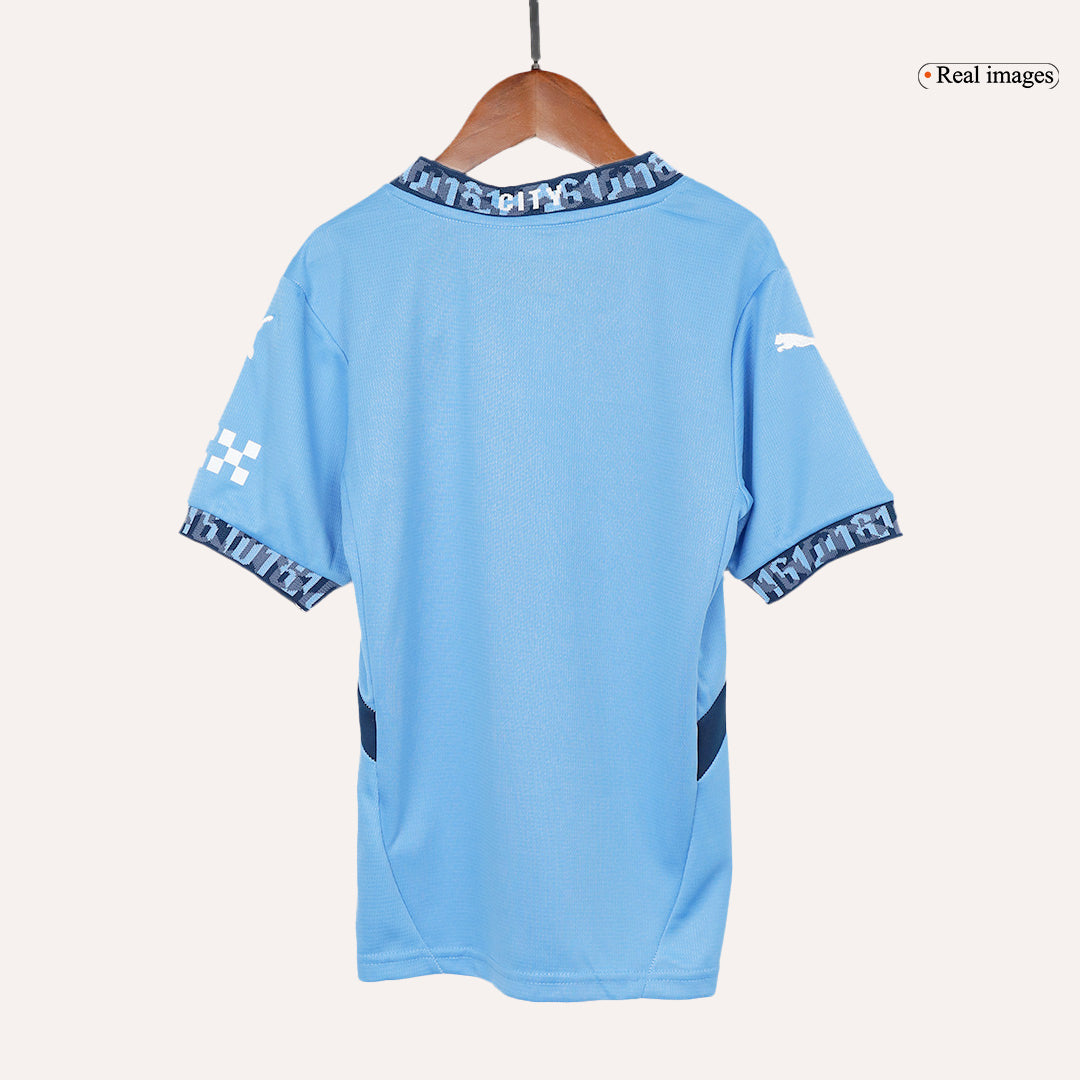 Kids Manchester City Titular Kit 2024/2025 - White Blue