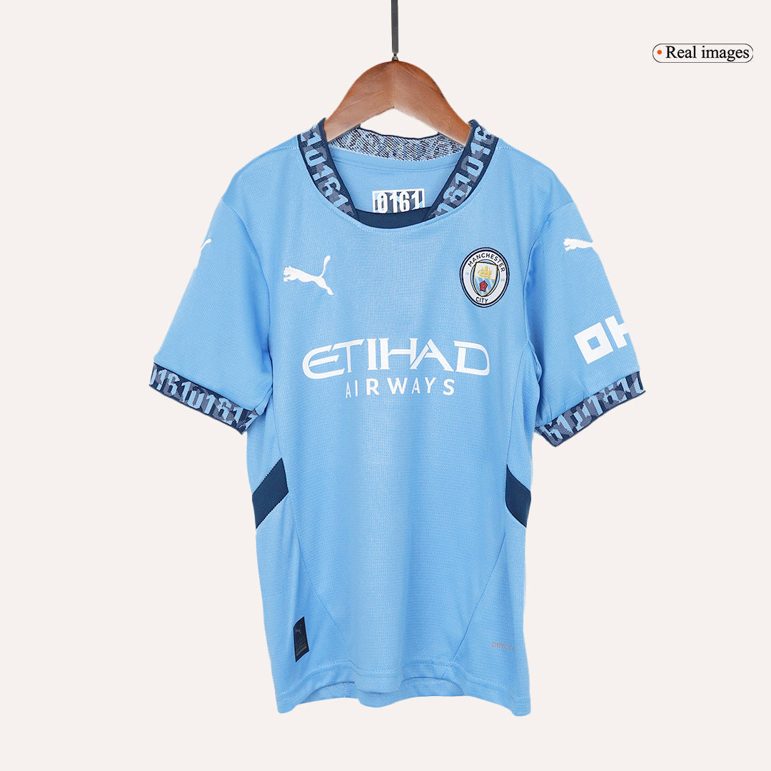 Kids Manchester City Titular Kit 2024/2025 - White Blue