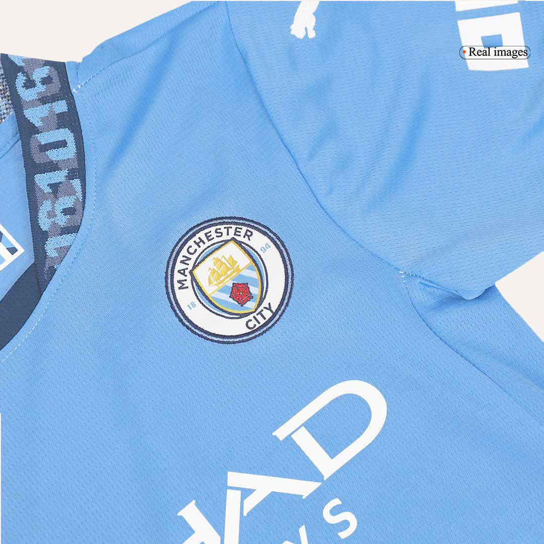 Kids Manchester City Titular Kit 2024/2025 - White Blue