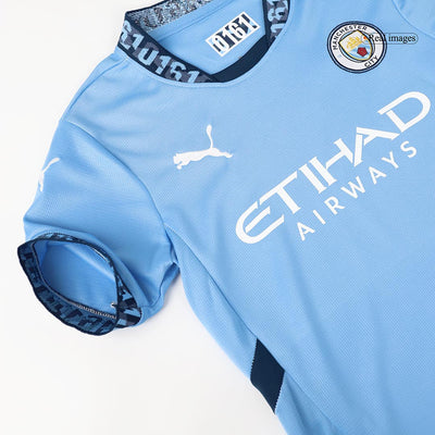 Kids Manchester City Titular Kit 2024/2025 - White Blue