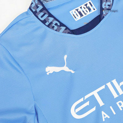 Kids Manchester City Titular Kit 2024/2025 - White Blue
