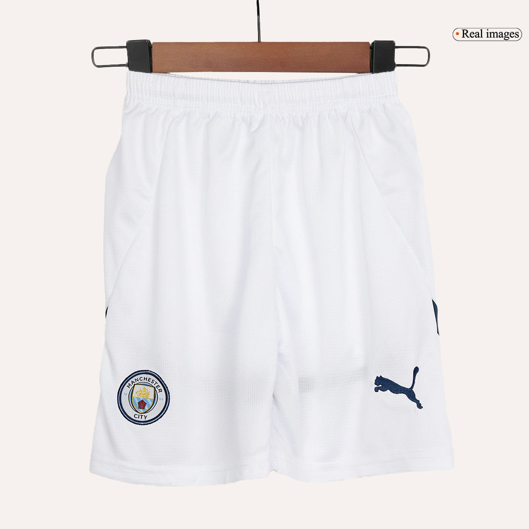 Kids Manchester City Titular Kit 2024/2025 - White Blue