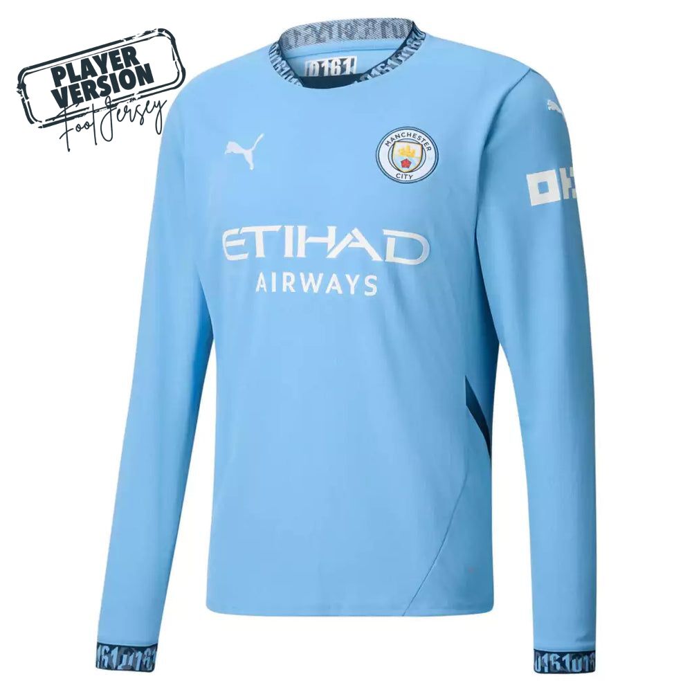 Manchester City Jugador Titular Camiseta 2024/2025 Long Sleeve