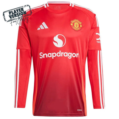 Manchester United Jugador Titular Camiseta 2024/2025 Long Sleeve