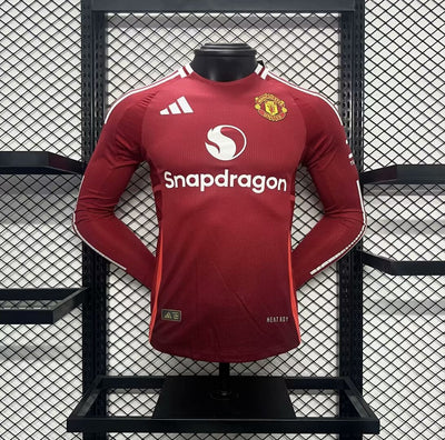 Manchester United Jugador Titular Camiseta 2024/2025 Long Sleeve