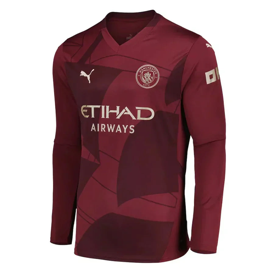 #17 De Bruyne Manchester City Tercera Camiseta 2024/2025 Long Sleeve