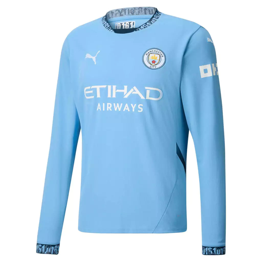 #17 De Bruyne Manchester City Titular Camiseta 2024/2025 Long Sleeve